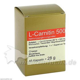 L-Carnitin 500, 45 ST – PZN 2254348 из Германии