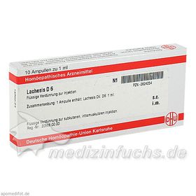 LACHESIS D 6 Ampullen, 10X1 ML – PZN 2824254 из Германии
