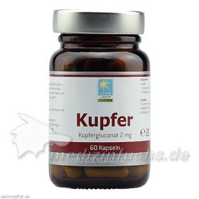Kupfer ( aus Kupfergluconat ) 2 mg, 60 ST – PZN 4873908 из Германии