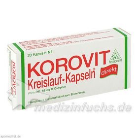 Korovit Kreislauf-Kapseln, 20 ST – PZN 5002067 из Германии