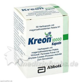 Kreon 10000, 50 ST – PZN 7202899 из Германии