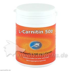 L-Carnitin Kapseln 500mg, 100 ST – PZN 912439 из Германии