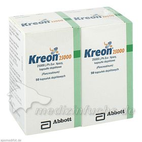 KREON 25.000 Hartkps.m.magensaftr., 100 ST – PZN 9447174 из Германии