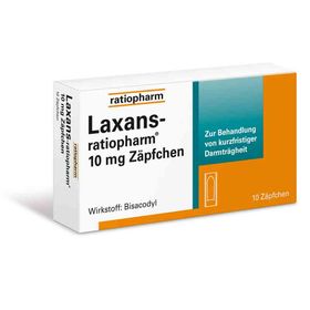 Laxans-ratiopharm 10mg Zäpfchen (10 stk) – PZN 3797909 из Германии