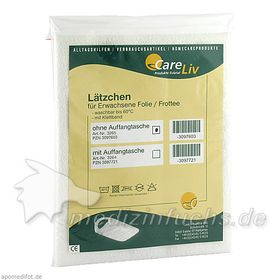 Lätzchen für Erw. Folie/Frottee weiß m. Klettband, 1 ST – PZN 3097603 из Германии