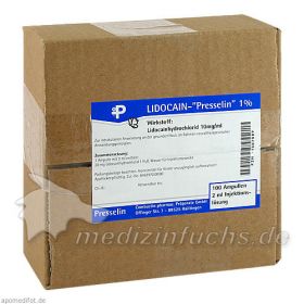Lidocain-Presselin 1%, 100X2 ML – PZN 4307089 из Германии