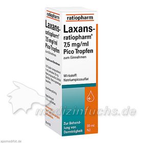 Laxans-ratiopharm 7.5mg/ml Pico Tropfen, 30 ML – PZN 4687790 из Германии