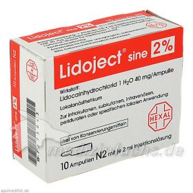 Lidoject sine 2%, 10 ST – PZN 7273043 из Германии