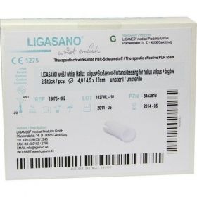 Ligasano Hallux valgus Verb.4.0/4.5x12cm ust weiss, 2 ST – PZN 8452813 из Германии