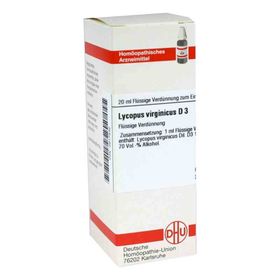 Lycopus Virg. D 3 Dilution (20 ml) – PZN 2617532 из Германии