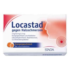 Locastad gegen Halsschmerzen 2mg/0,6mg/1,2mg Orange (24 stk) – PZN 11661087 из Германии