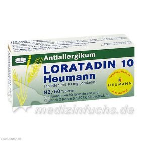 Loratadin 10 Heumann, 50 ST – PZN 1476650 из Германии