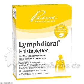 LYMPHDIARAL Halstabletten, 40 ST – PZN 1843864 из Германии