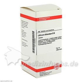 LITHIUM CHLORAT D 6, 200 ST – PZN 2926368 из Германии