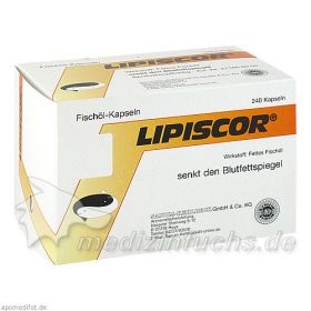 Lipiscor Fischöl Kapseln, 240 ST – PZN 7339150 из Германии