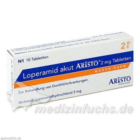 Loperamid akut Aristo 2mg Tabletten, 10 ST – PZN 7756497 из Германии