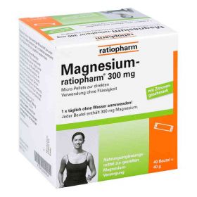 Magnesium Ratiopharm 300 mg Micro Pell.m.gran. (40 stk) – PZN 66654 из Германии