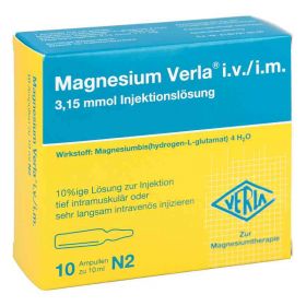 Magnesium Verla intravenös /i.m. Injektionslösung (10X10 ml) – PZN 649321 из Германии