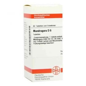 Mandragora D 6 Tabletten (80 stk) – PZN 2802991 из Германии