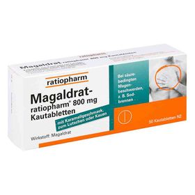 Magaldrat-ratiopharm 800mg (50 stk) – PZN 4869887 из Германии