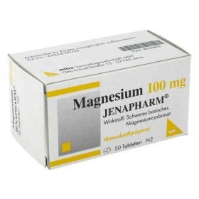 Magnesium 100 mg Jenapharm Tabletten (50 stk) – PZN 8530803 из Германии