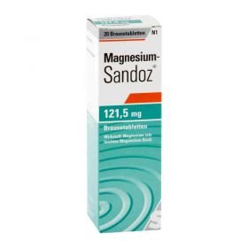 Magnesium Sandoz 121,5 mg Brausetabletten (20 stk) – PZN 11013394 из Германии
