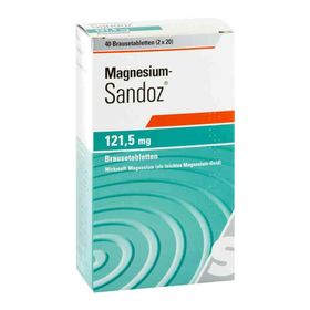 Magnesium Sandoz 121,5 mg Brausetabletten (40 stk) – PZN 11013425 из Германии
