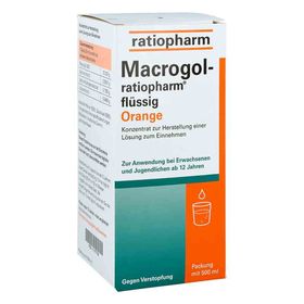 Macrogol ratiopharm flüssig Orange (500 ml) – PZN 11177150 из Германии