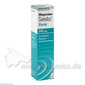 MAGNESIUM SANDOZ forte Brausetabletten, 20 ST – PZN 3494586 из Германии