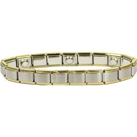 Magnet-Armband Edelstahl weiß/gelb 19cm P2, 1 ST – PZN 3655204 из Германии