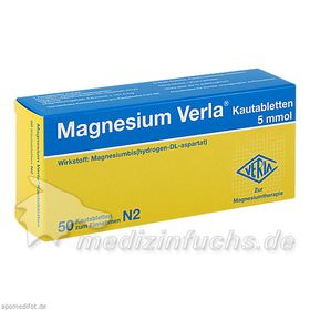 MAGNESIUM VERLA Kautabletten, 50 ST – PZN 4907470 из Германии