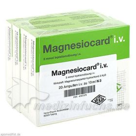MAGNESIOCARD IV, 20X10 ML  – PZN 6167379 из Германии