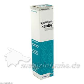 MAGNESIUM SANDOZ Brausetabletten, 20 ST – PZN 6191515 из Германии