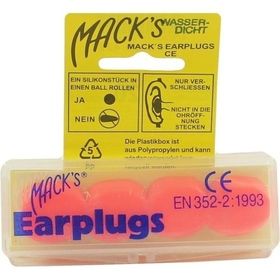 MACKS Earpluggs Hot orange, 2X2 ST  – PZN 729422 из Германии