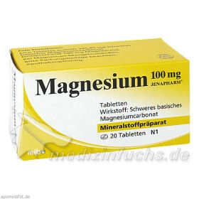 Magnesium 100mg Jenapharm Tabletten, 20 ST – PZN 7798811 из Германии