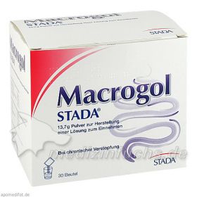 Macrogol STADA 13.7g Pul.z.Herst.e.Lsg.z.Einnehmen, 30 ST – PZN 9404236 из Германии