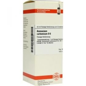 Ammonium Carbonicum D 6 Dilution (50 ml) – PZN 2606439 из Германии