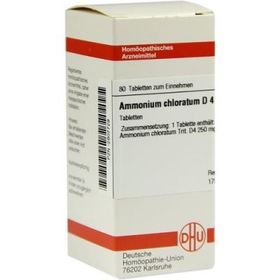 Ammonium Chloratum D 4 Tabletten (80 stk) – PZN 2807729 из Германии