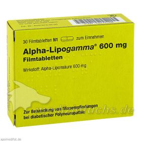 ALPHA LIPOGAMMA 600 mg Filmtabletten, 30 ST – PZN 10272768 из Германии