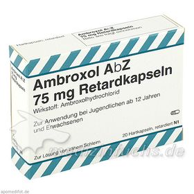 Ambroxol AbZ 75mg Retardkapseln, 20 ST – PZN 1033208 из Германии