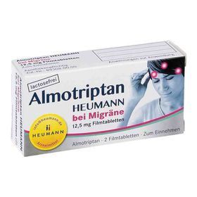 Almotriptan Heumann bei Migräne 12,5mg (2 stk) – PZN 10750044 из Германии