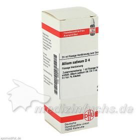 ALLIUM SATIVUM D 4, 20 ML – PZN 2606103 из Германии