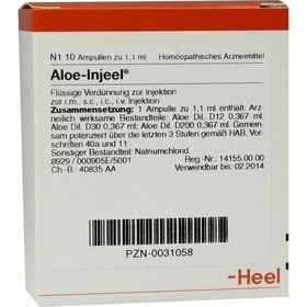 ALOE INJ, 10 ST – PZN 31058 из Германии