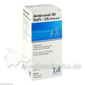 Ambroxol 30 Saft-1A Pharma, 250 ML – PZN 3201578 из Германии
