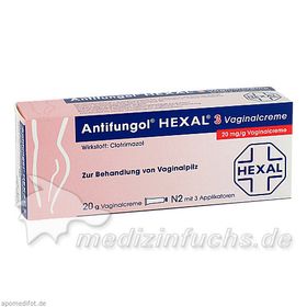 ANTIFUNGOL HEXAL 3 Vag.creme, 20 G – PZN 3250364 из Германии