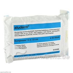 ALUDERM KOMPRESSEN 7.5X7.5, 50 ST – PZN 3446096 из Германии