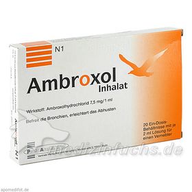 Ambroxol Inhalat, 20X2 ML – PZN 3560550 из Германии
