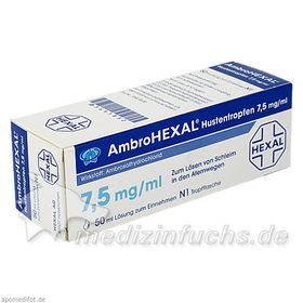 AmbroHEXAL Hustentropfen 7.5mg/ml, 50 ML – PZN 3691832 из Германии