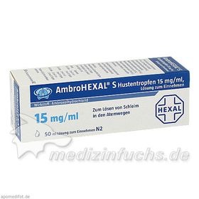 AmbroHEXAL S Hustentropfen 15mg/ml, 50 ML – PZN 3691973 из Германии