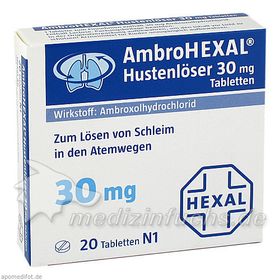 AmbroHEXAL Hustenlöser 30mg Tabletten, 20 ST – PZN 3692145 из Германии